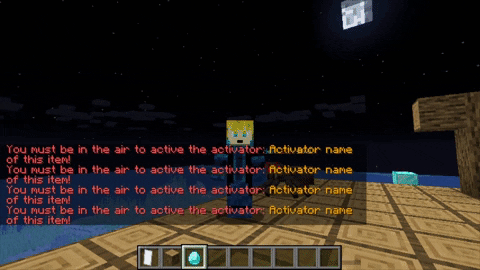 It will check the block under your feet. It will also properly check slabs.